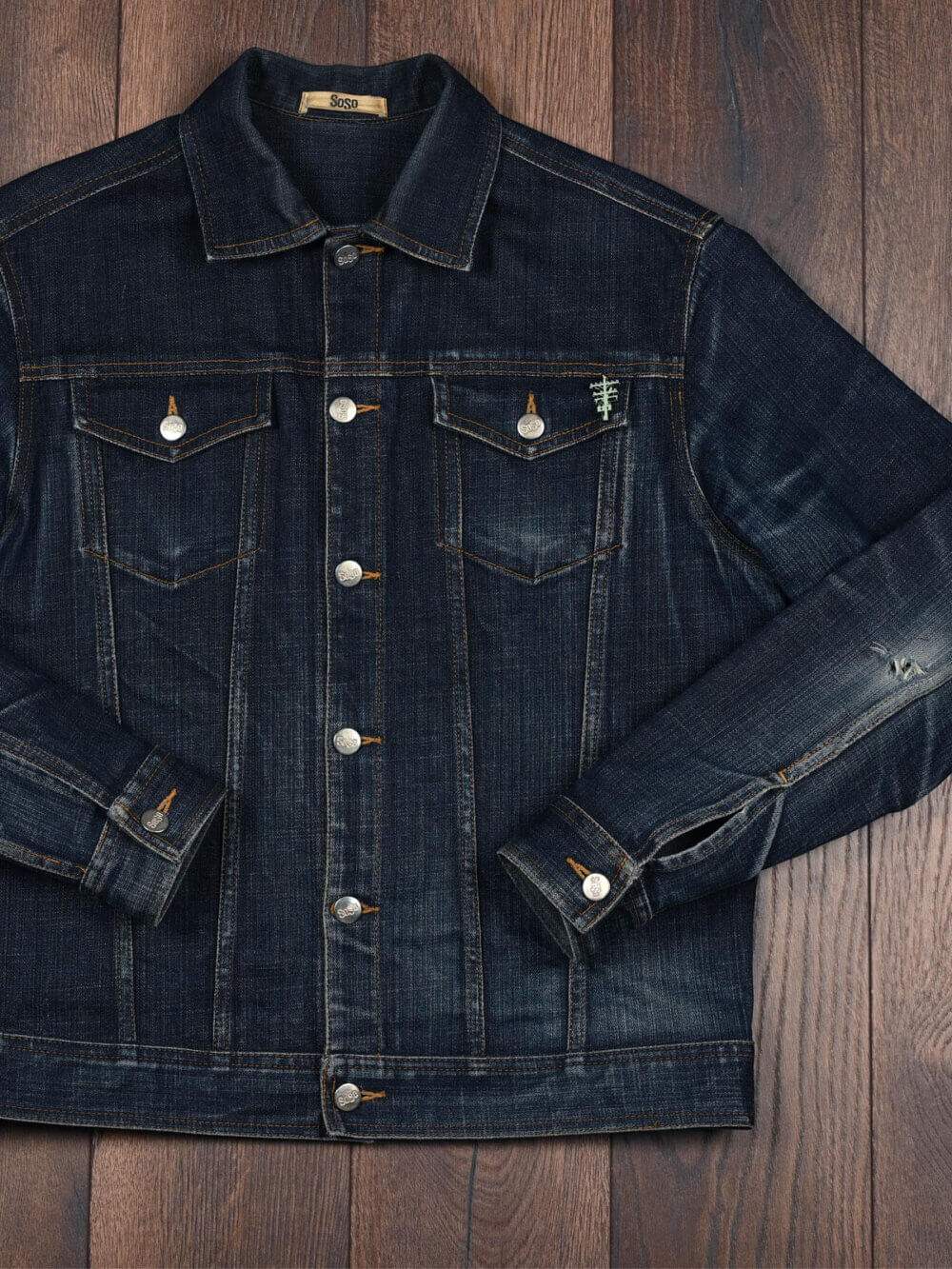 13.5oz Classic Indigo Selvedge Denim Jacket - Image 6