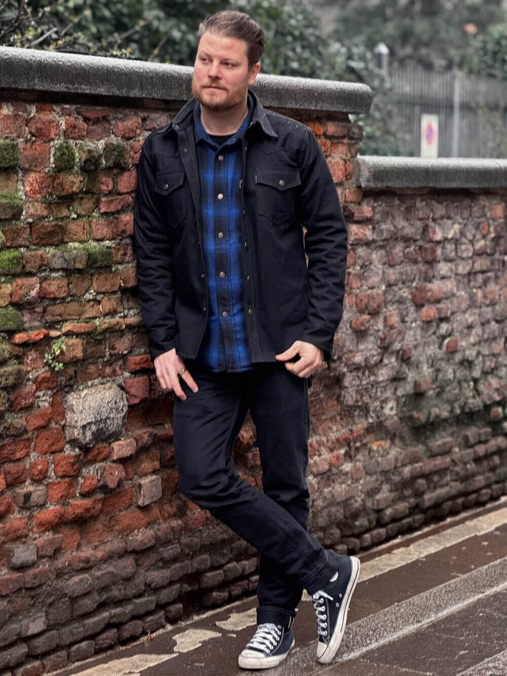 13.5oz Classic Black Selvedge Denim Jeans - Image 4