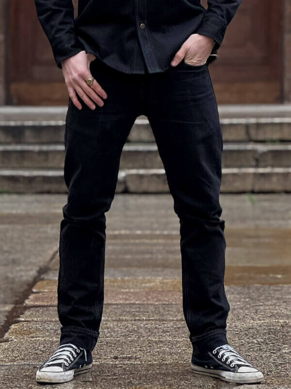 13.5oz Classic Black Selvedge Denim Jeans
