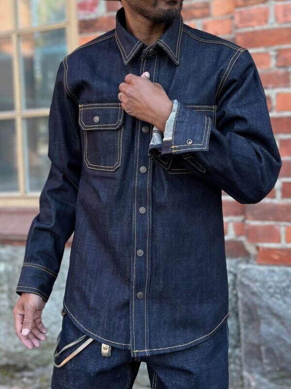 13.5oz Classic Indigo Selvedge Denim Shirt