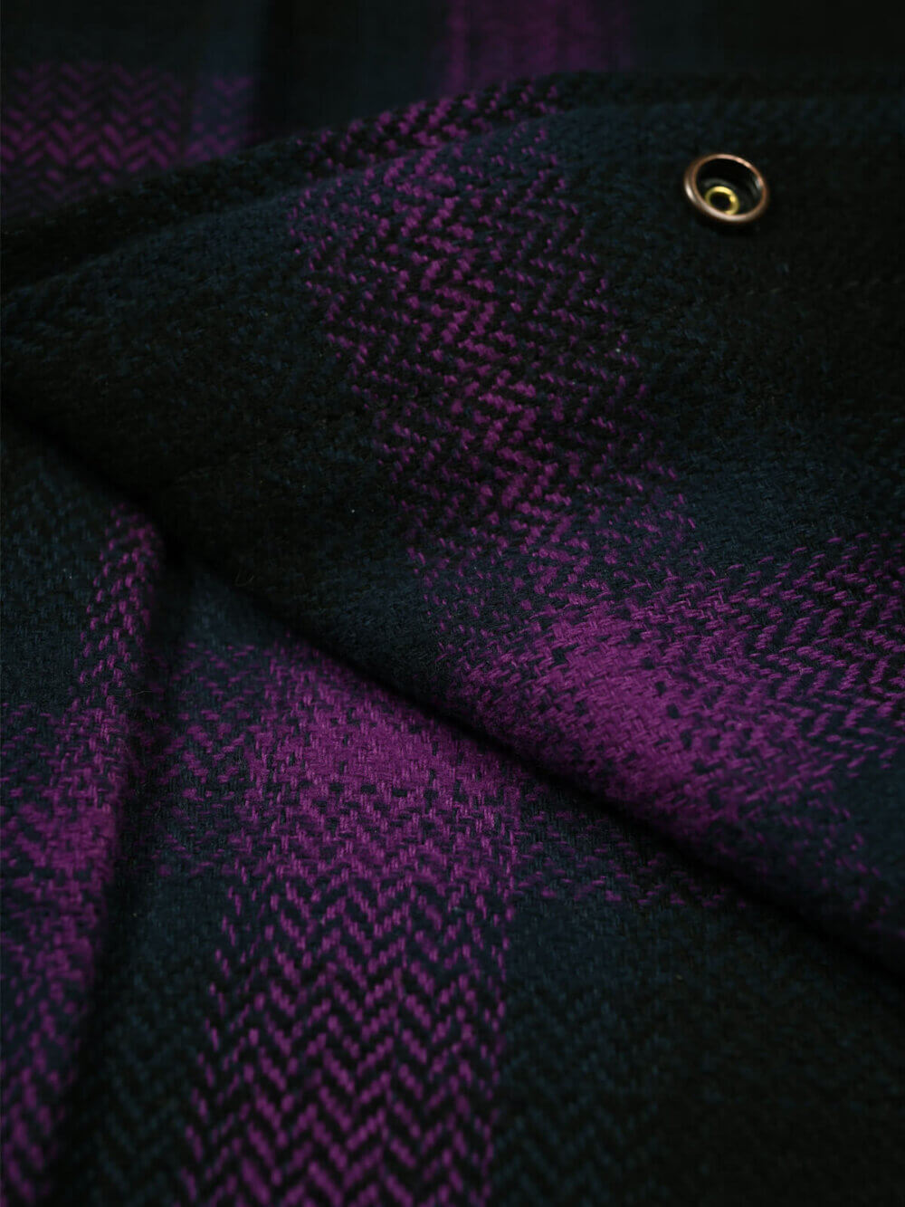 13.5oz Heavyweight Flannel Ombré Herringbone Shirt - Purple - Image 3