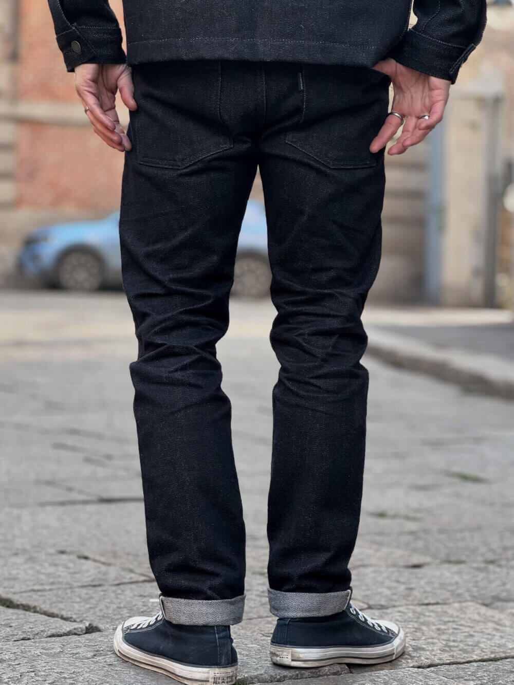 20oz Ghost Black Selvedge Denim Jeans - Image 9