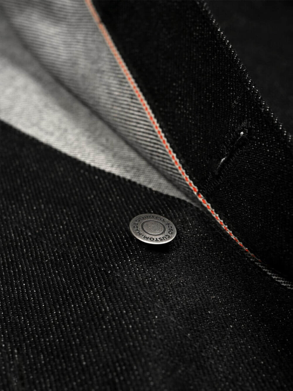 20oz Ghost Black Selvedge Denim Jacket - Image 11