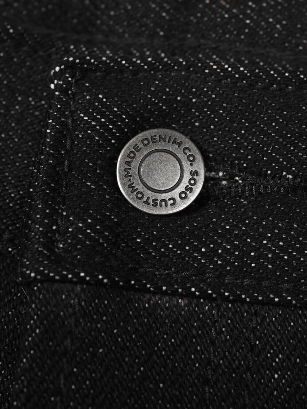 20oz Ghost Black Selvedge Denim Jeans - Image 16
