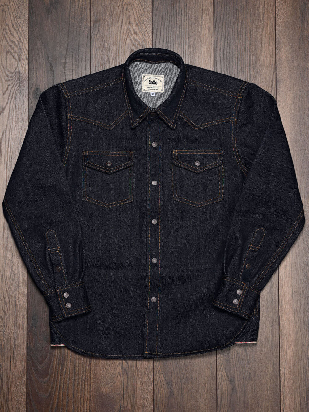 20oz Ghost Indigo Selvedge Denim Shirt - Image 5