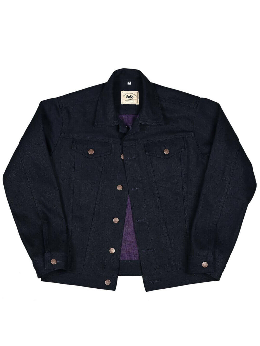 22oz Purple Weft Selvedge Denim Jacket - Image 3