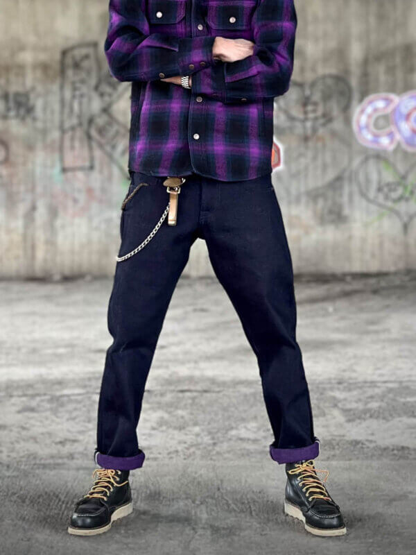 22oz Purple Weft Selvedge Denim Jeans