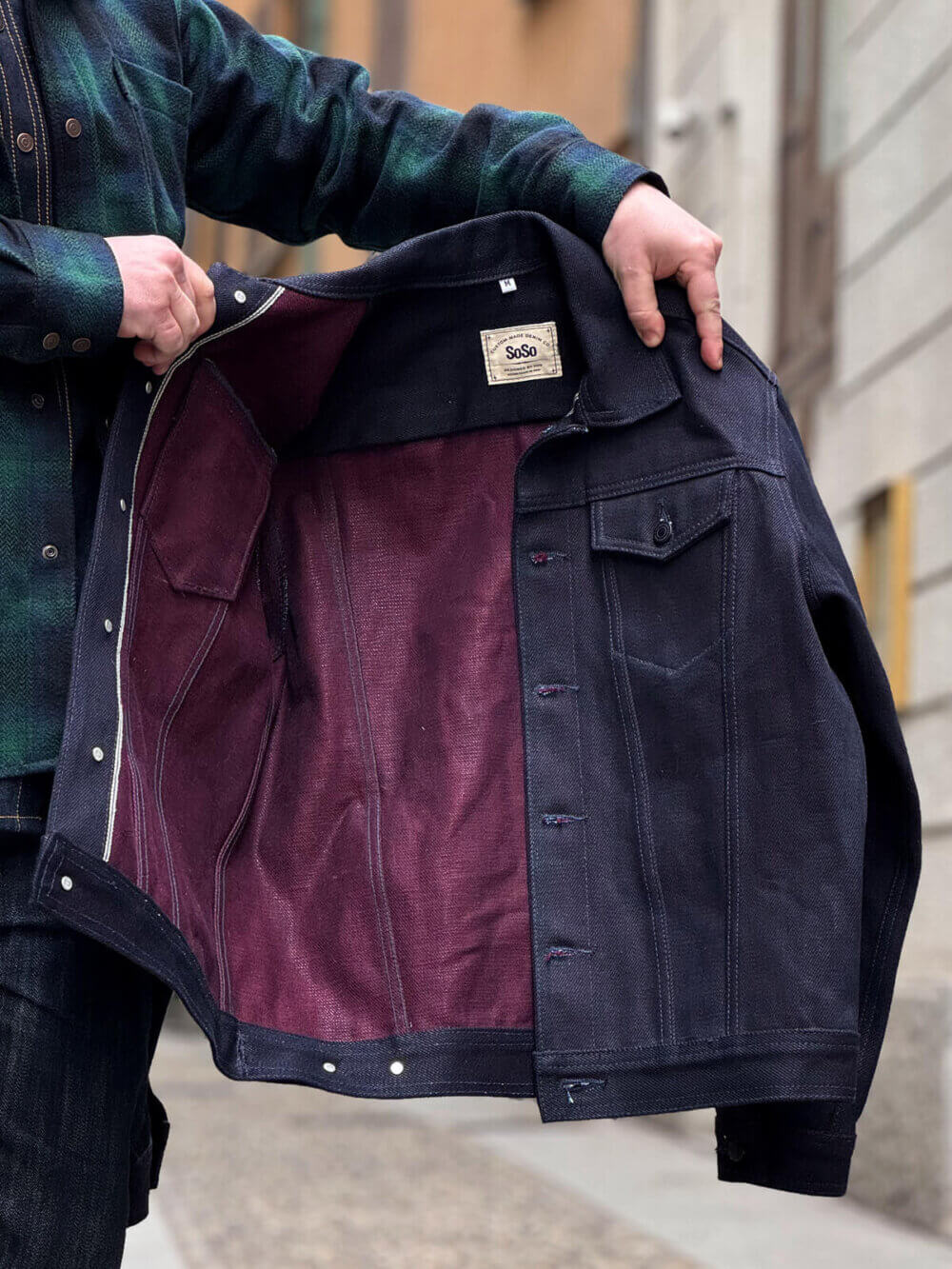 22oz Red Weft Selvedge Denim Jacket - Image 9