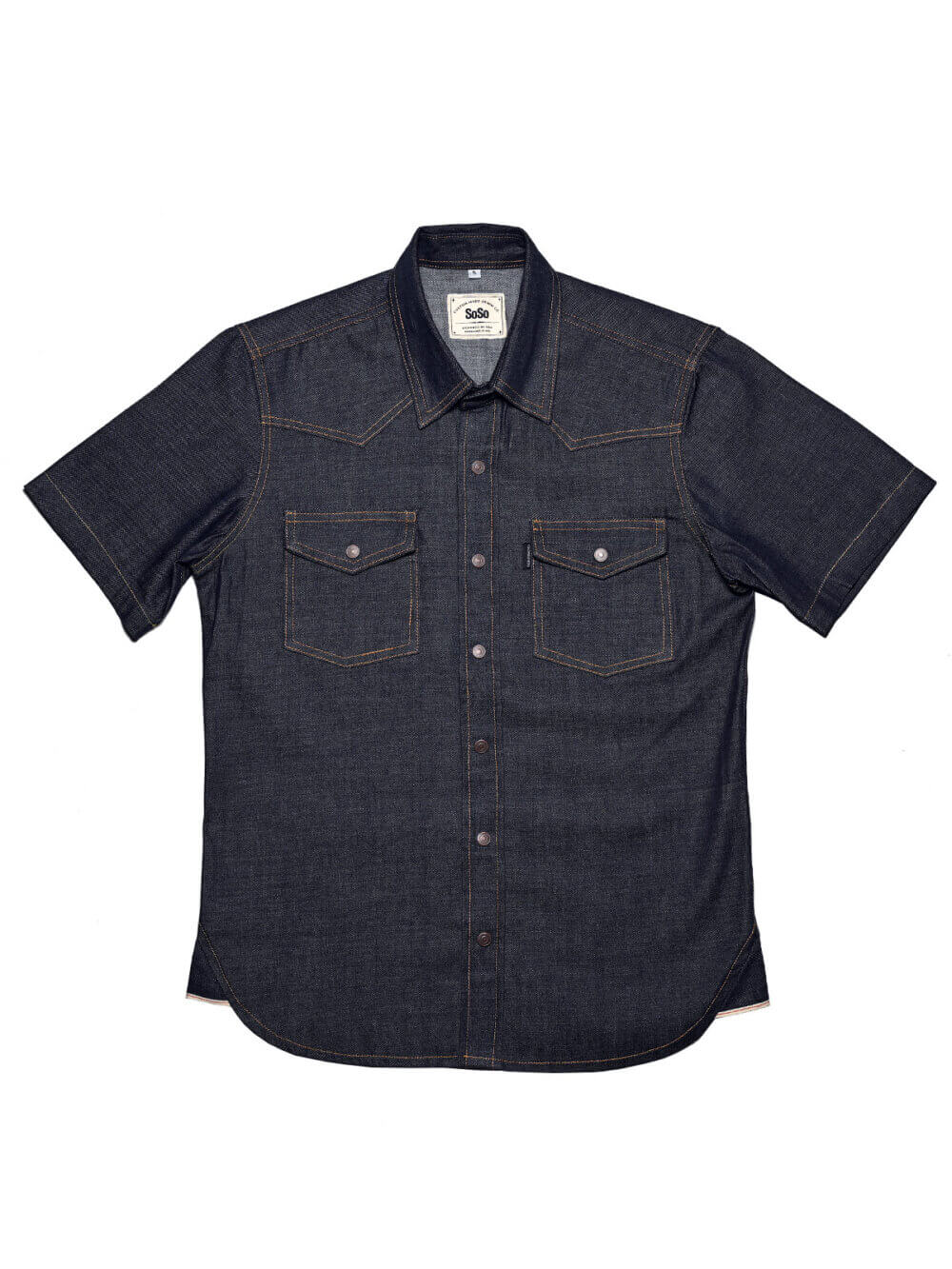 8oz Indigo Breeze Selvedge Denim Shirt - Image 6