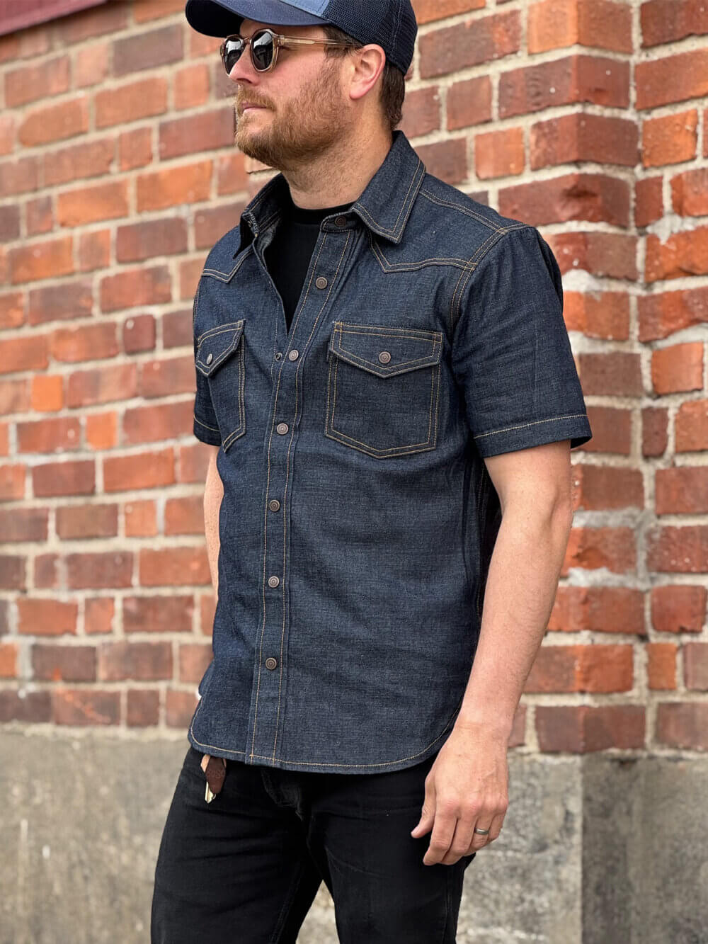 8oz Indigo Breeze Selvedge Denim Shirt - Image 5
