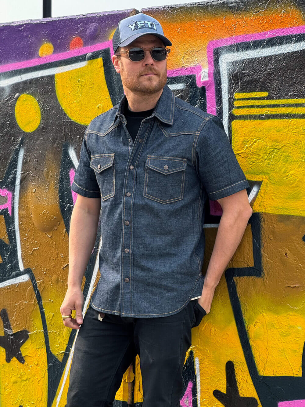 8oz Indigo Breeze Selvedge Denim Shirt - Image 3