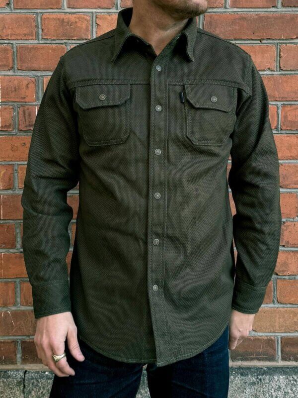 12oz Army Sashiko Denim Shirt