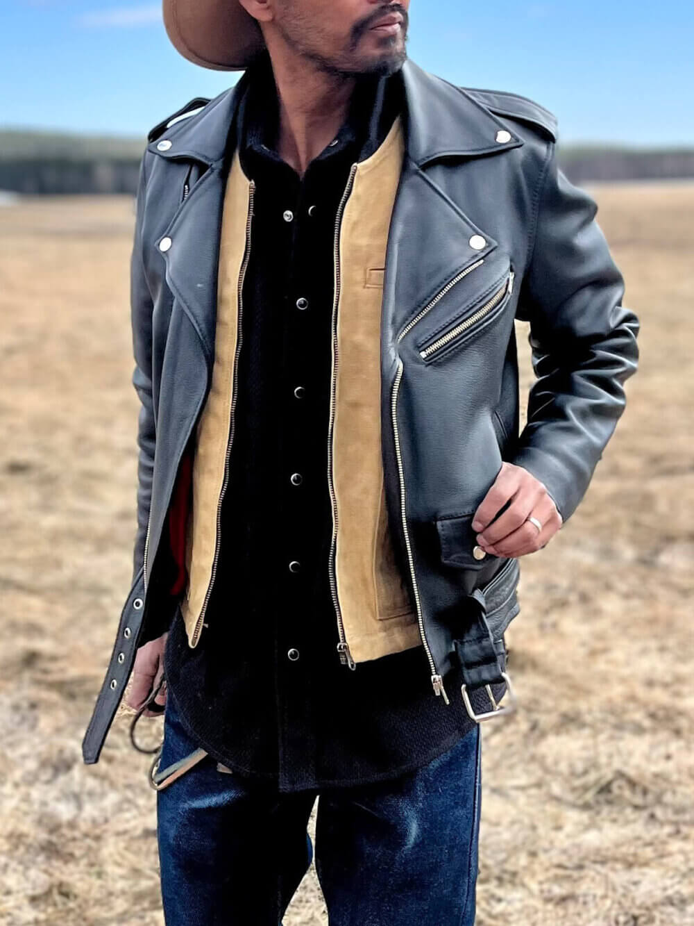 Full Grain Onyx Black Leather - Jacket - Image 7