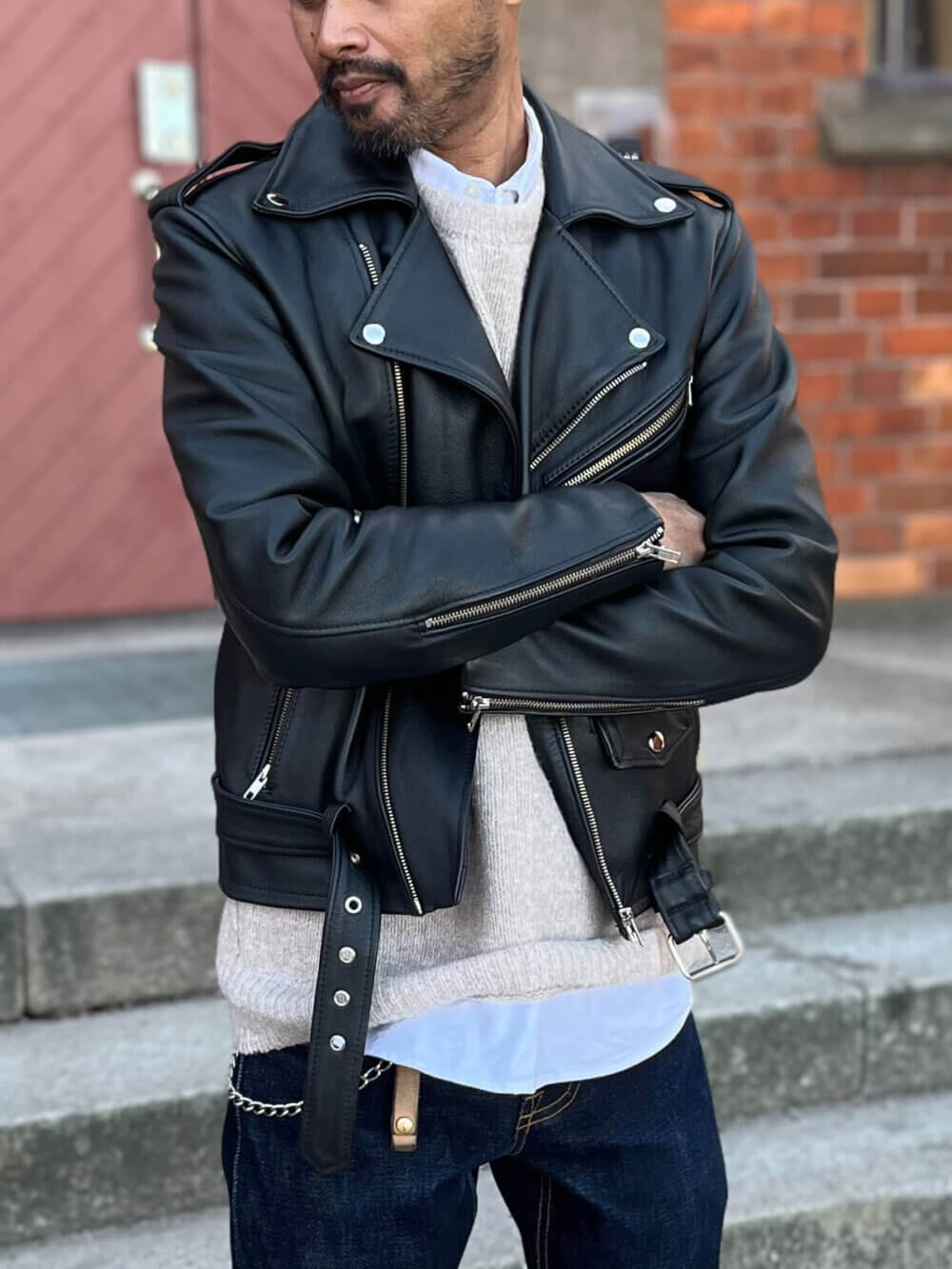 Full Grain Onyx Black Leather - Jacket - Image 5