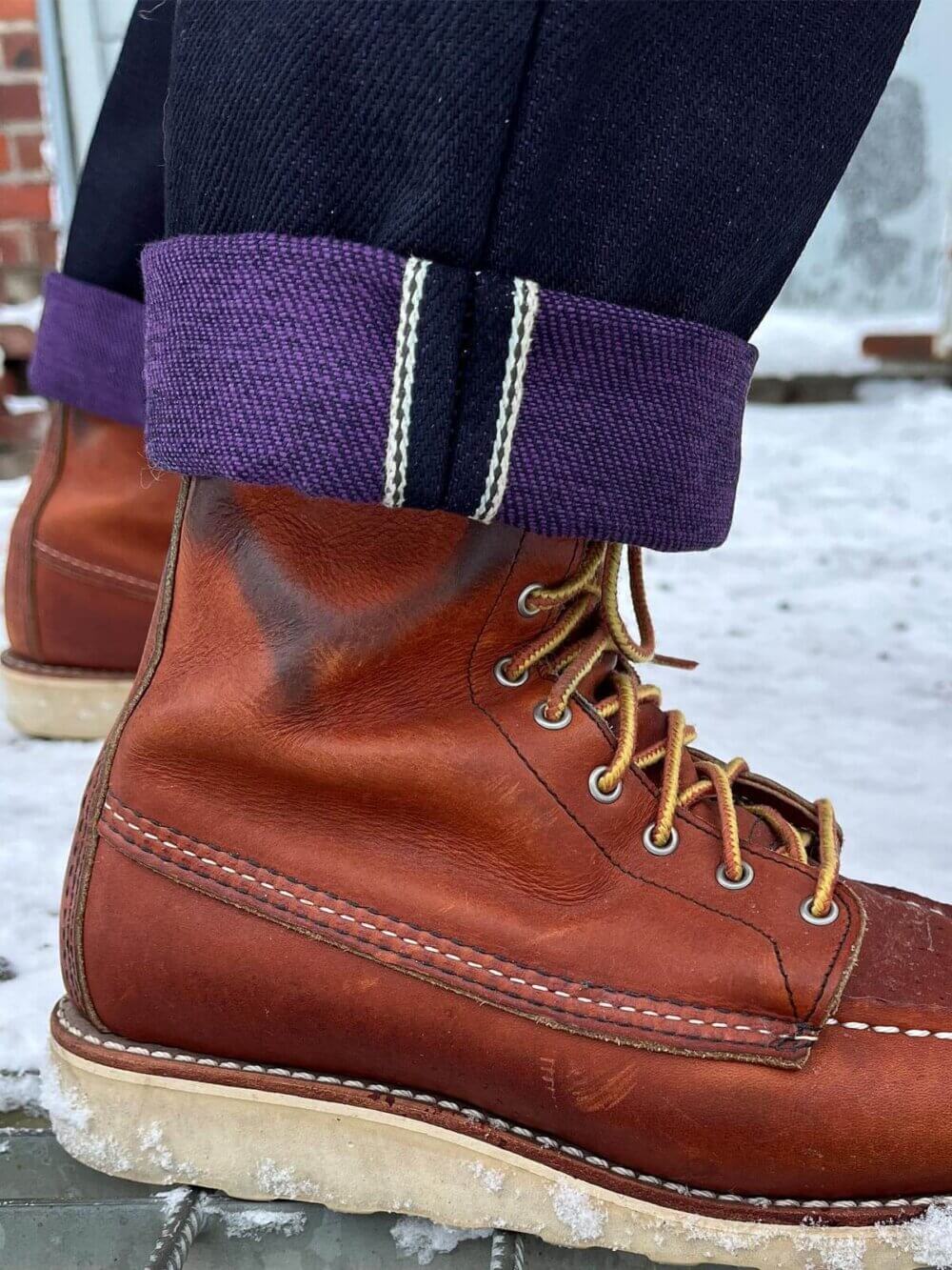 22oz Purple Weft Selvedge Denim Jeans - Image 11