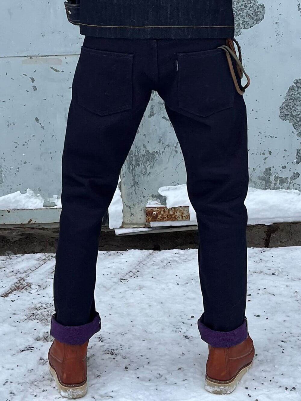 22oz Purple Weft Selvedge Denim Jeans - Image 12