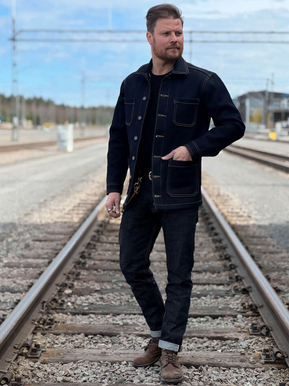 33oz Indigo Selvedge Denim Jacket - Image 3