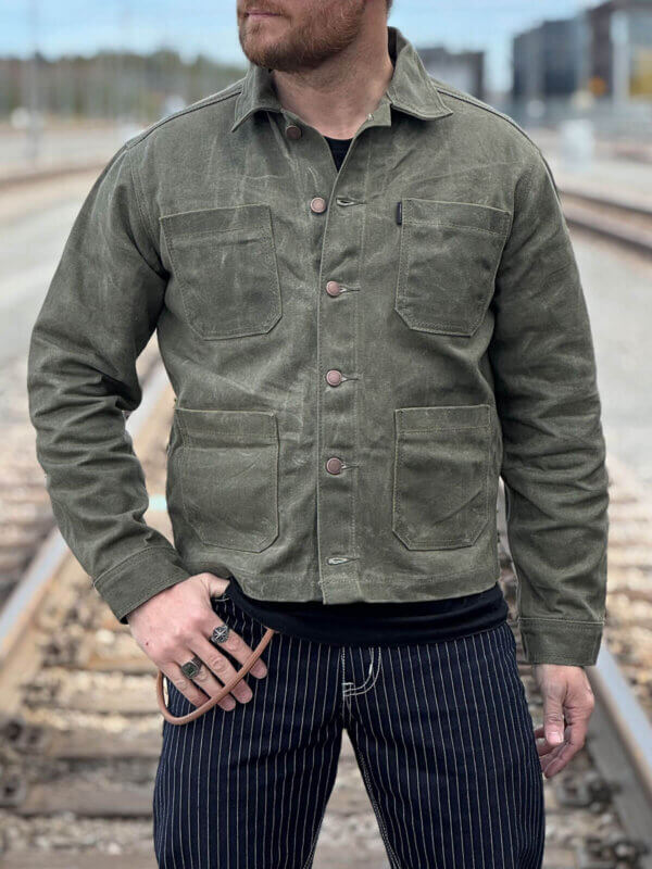 13oz Army Canvas Waxed Denim Jacket