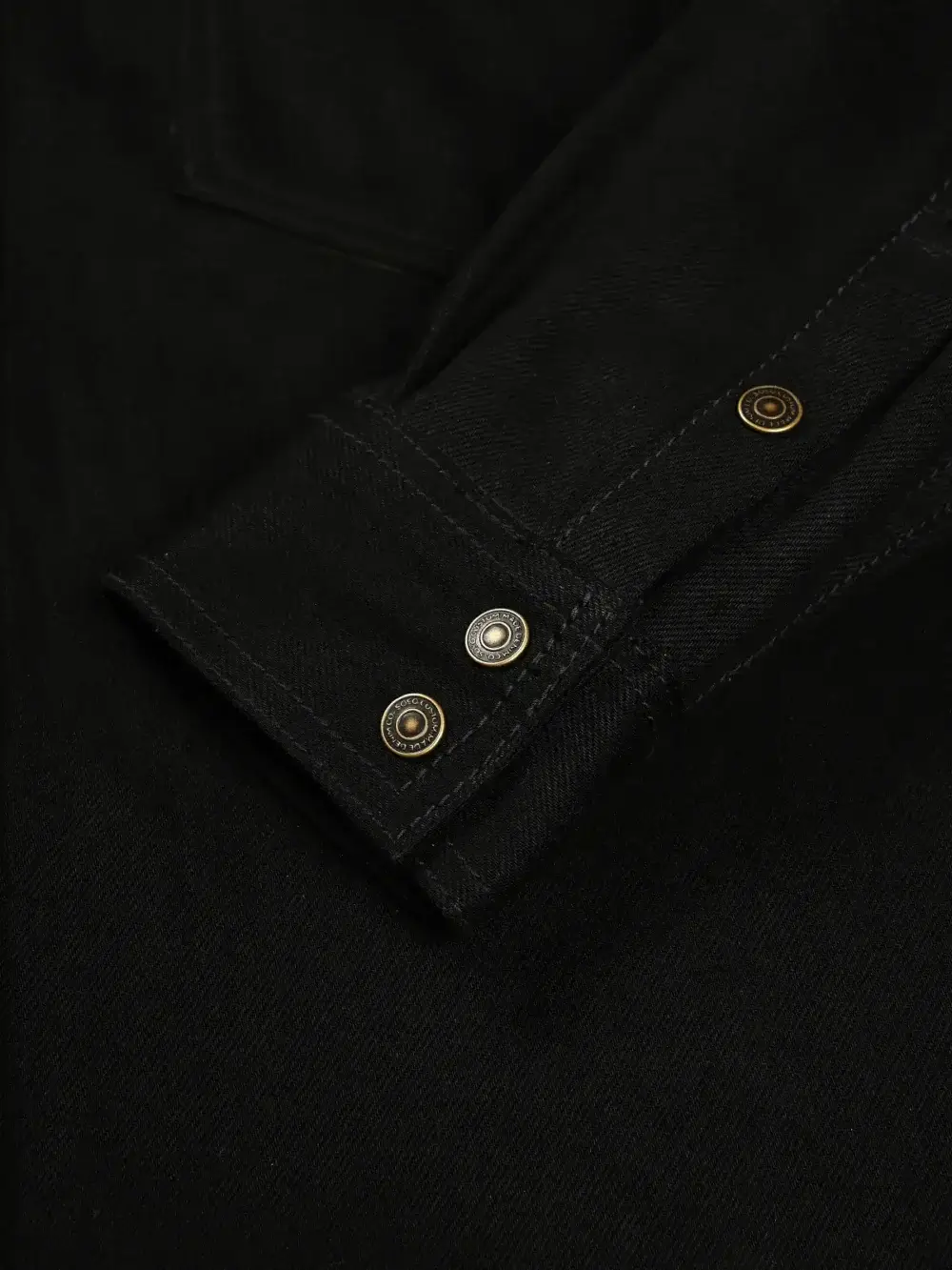 13.5oz Classic Black Selvedge Denim Shirt - Image 9
