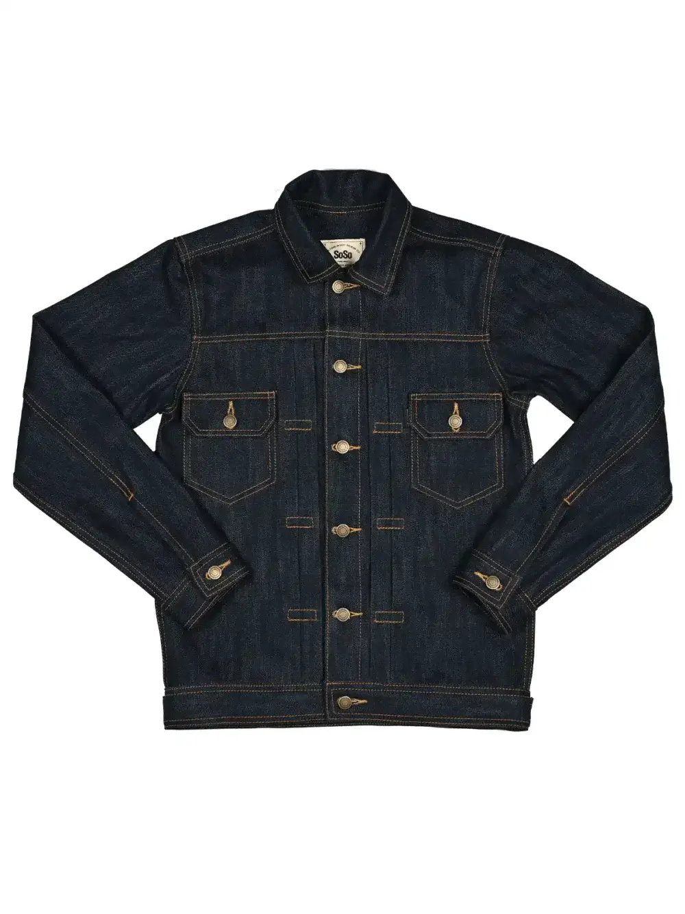 13.5oz Classic Indigo Selvedge Denim Jacket - Image 3