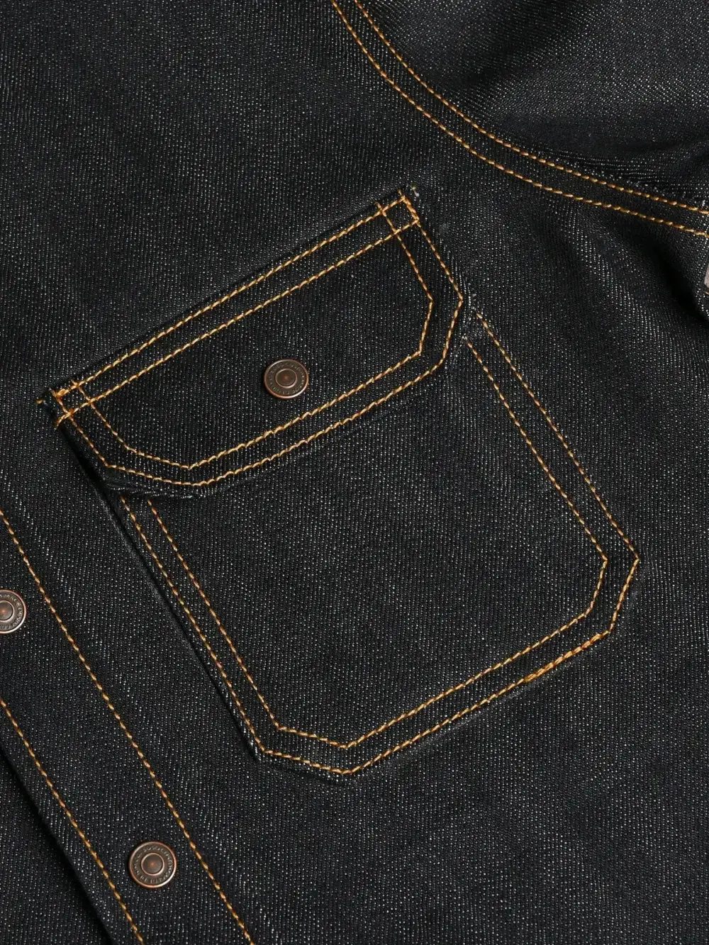 13.5oz Classic Indigo Selvedge Denim Shirt - Image 9