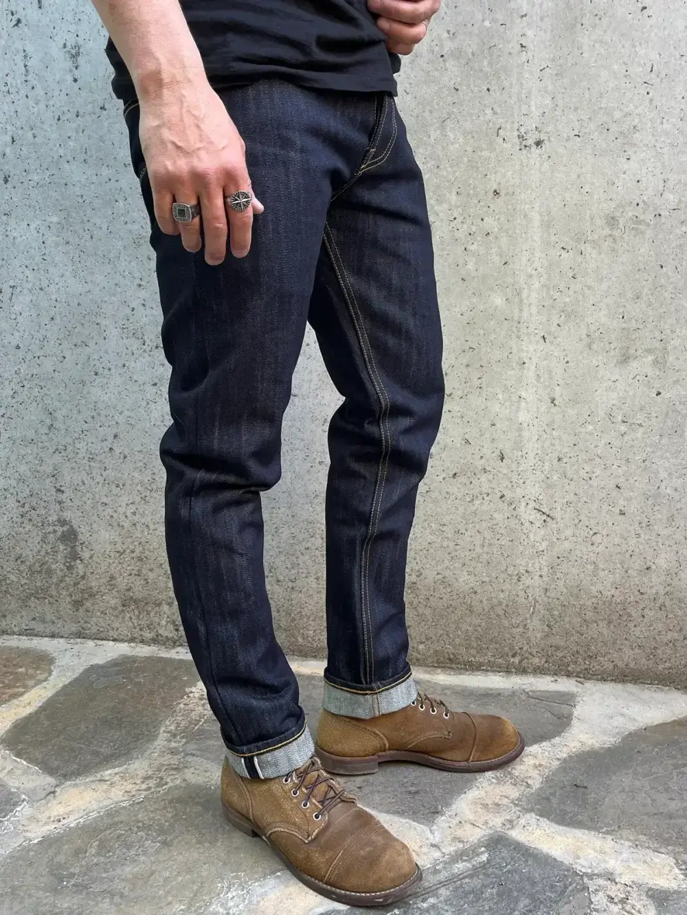 17oz Classic Indigo Selvedge Denim Jeans - Image 3