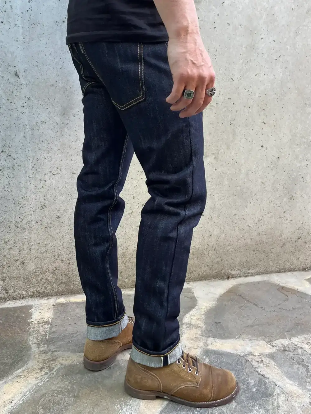 17oz Classic Indigo Selvedge Denim Jeans - Image 4