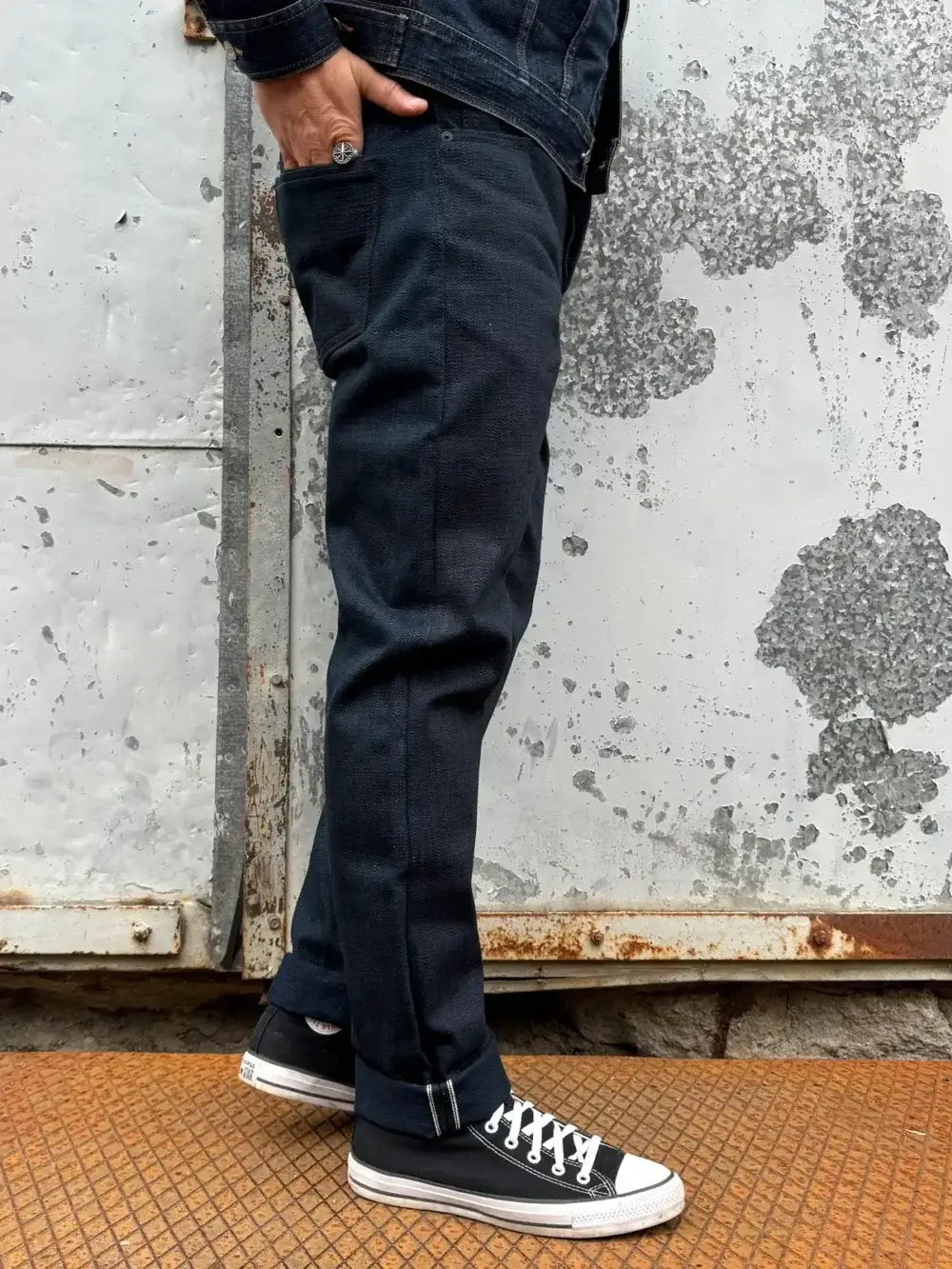 18oz Double Indigo Slub Selvedge Denim Jeans - Image 5