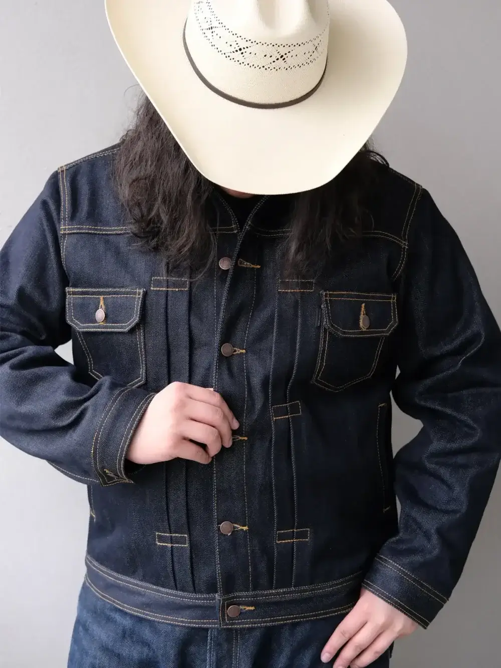 20oz Ghost Indigo Selvedge Denim Jacket - Image 4