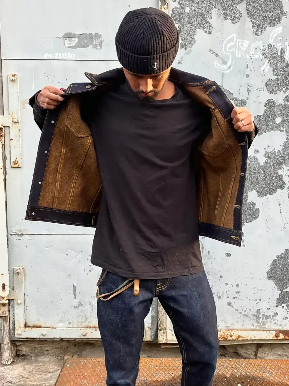 22oz Copper Weft Selvedge Denim Jacket - Image 3