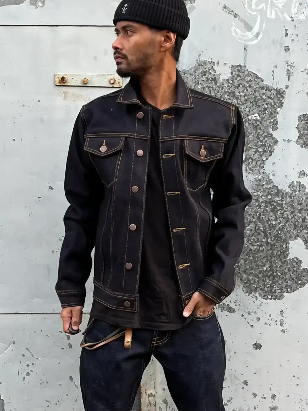 22oz Copper Weft Selvedge Denim Jacket - Image 4