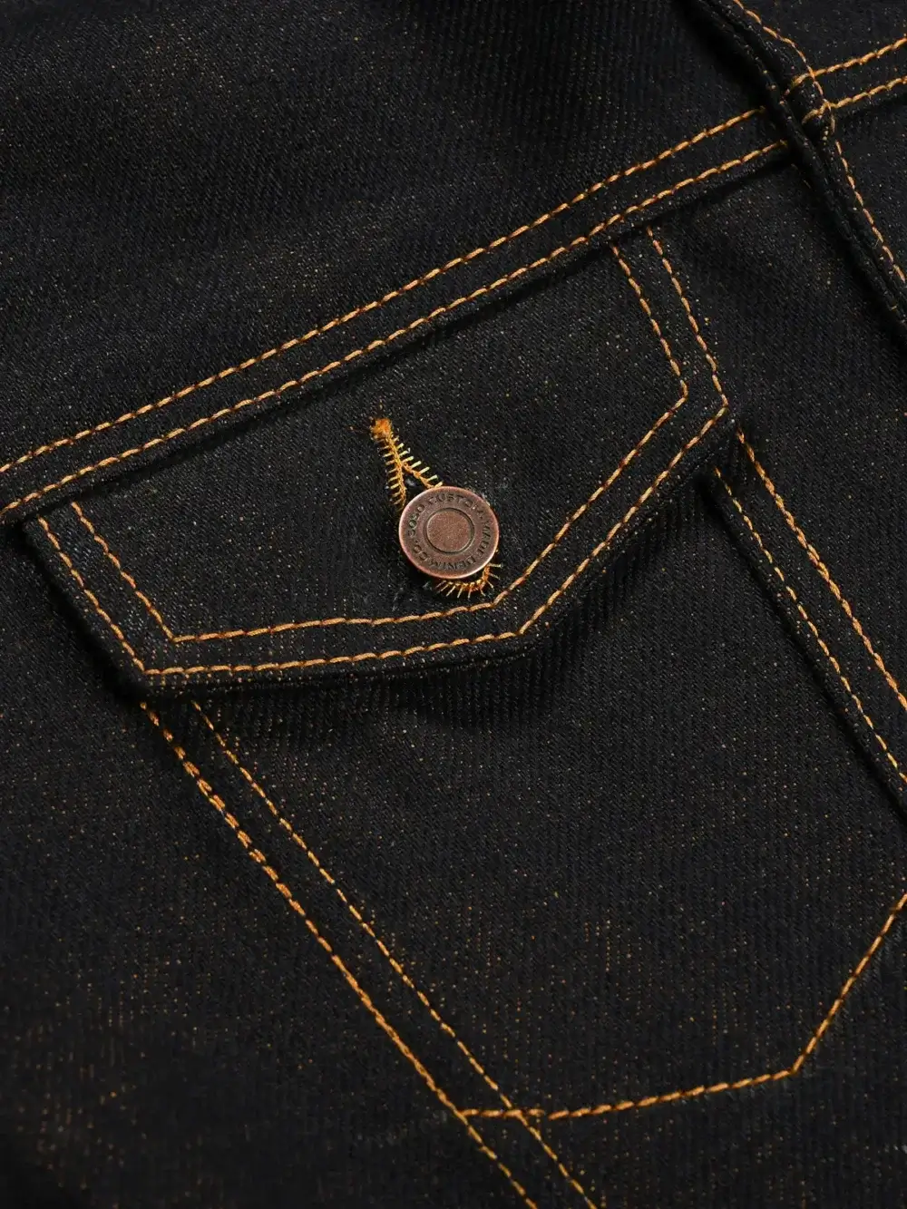 22oz Copper Weft Selvedge Denim Jacket - Image 8