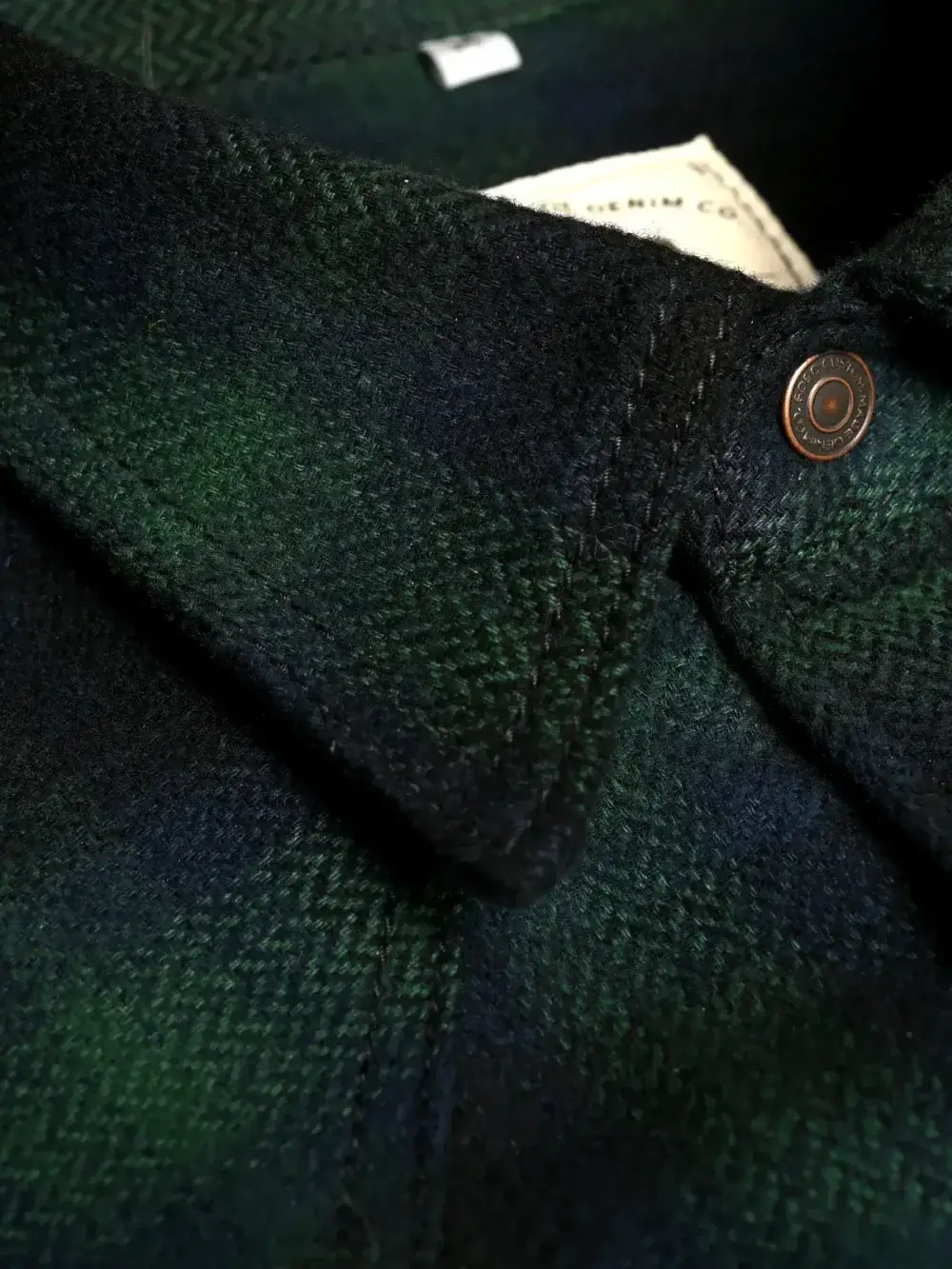13.5oz Heavyweight Flannel Ombré Herringbone Shirt - Green - Image 7