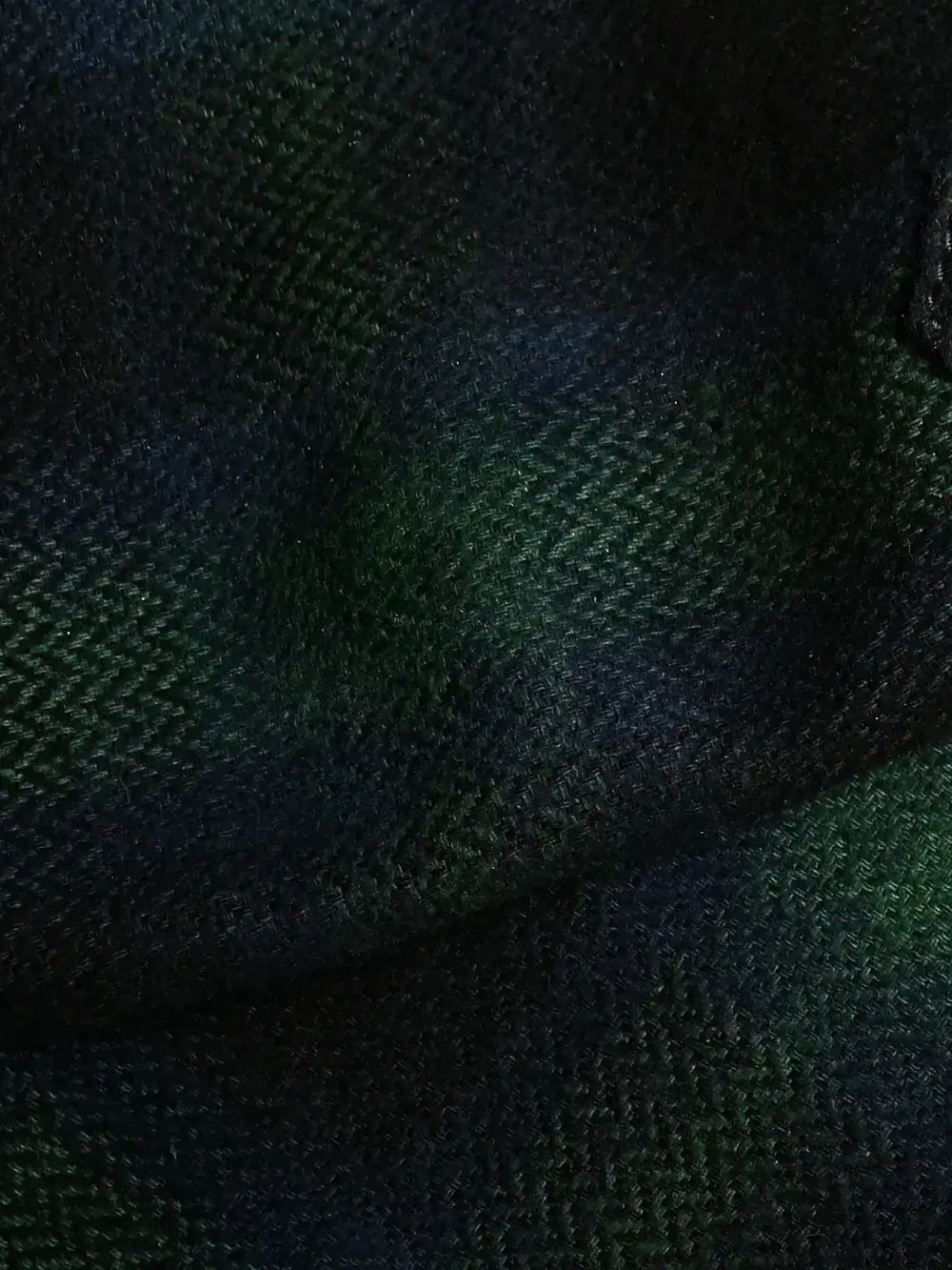 13.5oz Heavyweight Flannel Ombré Herringbone Shirt - Green - Image 8