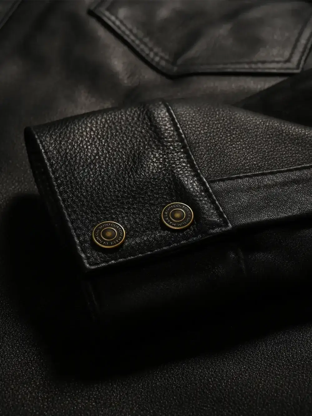 Full Grain Onyx Black Leather - Shirt - Image 5
