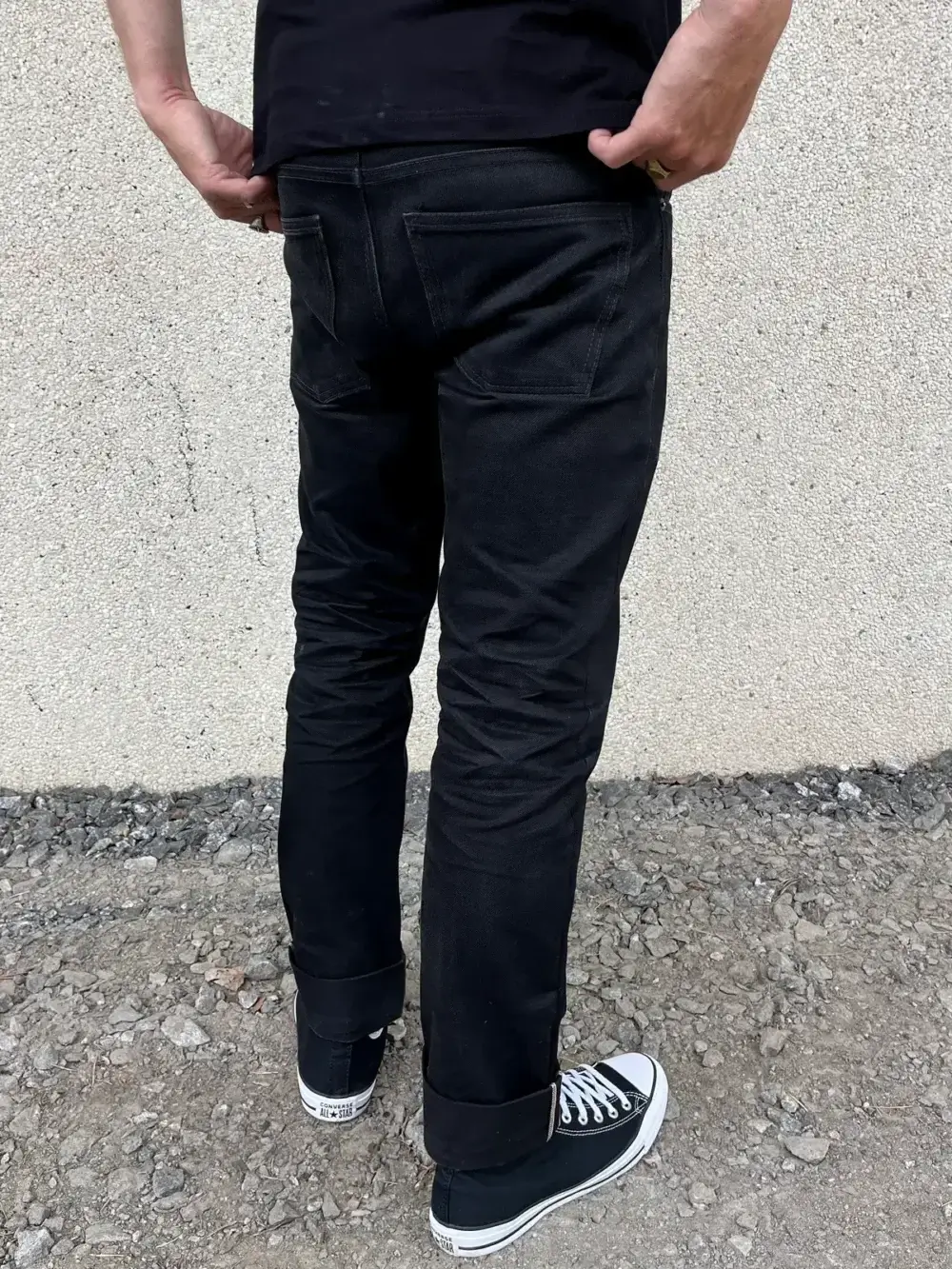 13.5oz Classic Black Selvedge Denim Jeans - Image 7