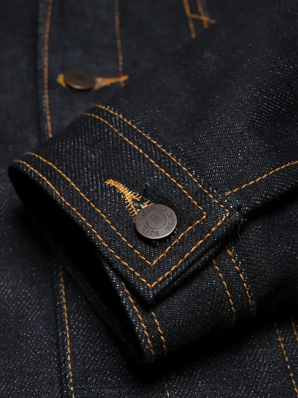 25oz Ghost Indigo Selvedge Denim Jacket - Image 6